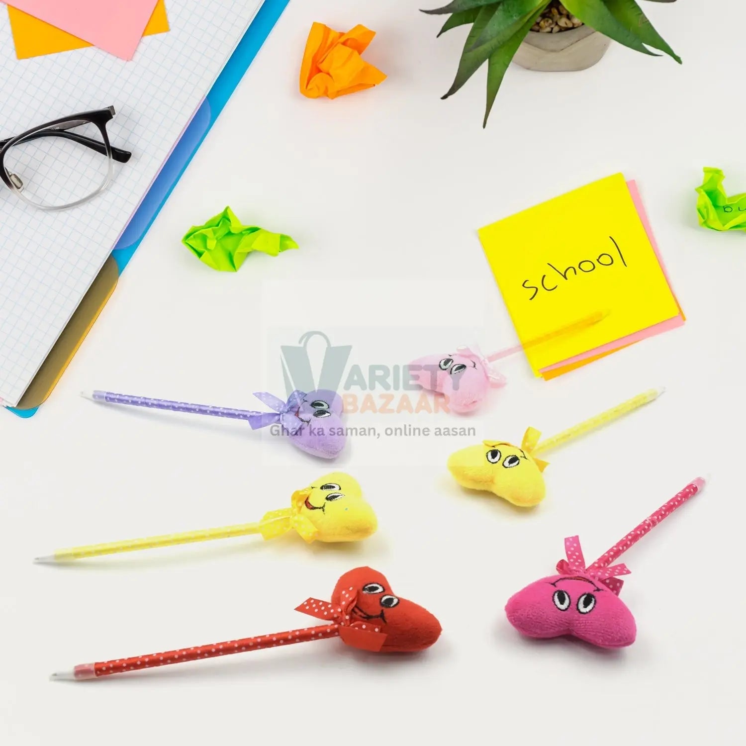 4292 Cute Cartoon Shape & Heart Design Facy Writting Pen Attached Rattle | Ball Pen Smooth Writing For Wedding , Events & Multiuse Pen Best Pen l Use for Kids (12 Pcs Set Mix Design & Color) Travel Sahayak