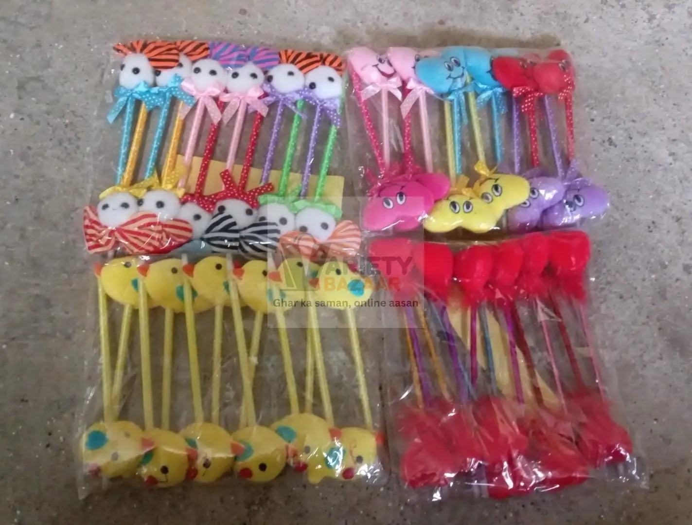 4292 Cute Cartoon Shape & Heart Design Facy Writting Pen Attached Rattle | Ball Pen Smooth Writing For Wedding , Events & Multiuse Pen Best Pen l Use for Kids (12 Pcs Set Mix Design & Color) Travel Sahayak