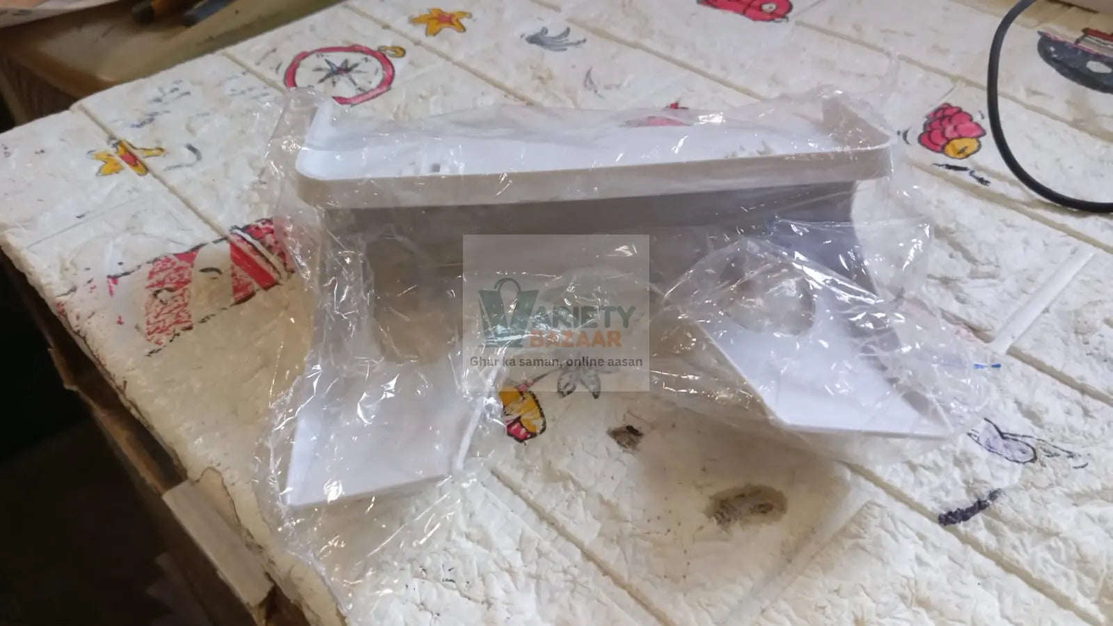 4304 Pot Lid Rack Wall Mounted Kitchen Organizer Multifunction Plate Dish Rack Shelf Pan Cover Stand Holder Punch Free Kitchen Rack Pot Lid Holder (1 Pc) Travel Sahayak