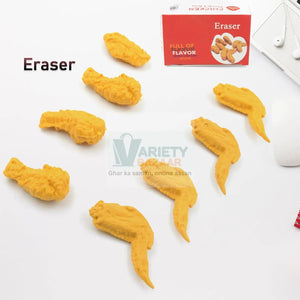 4341 Cute Erasers, Pencil Eraser, Chicken Wings Chicken Legs Eraser Student School Supplies Gifts Chicken Rubber Drawing Small Eraser Office Accessory Fun Back to School Supplies Gifts Party Favor for Kids Adults Students (8 Pcs Set) Travel Sahayak