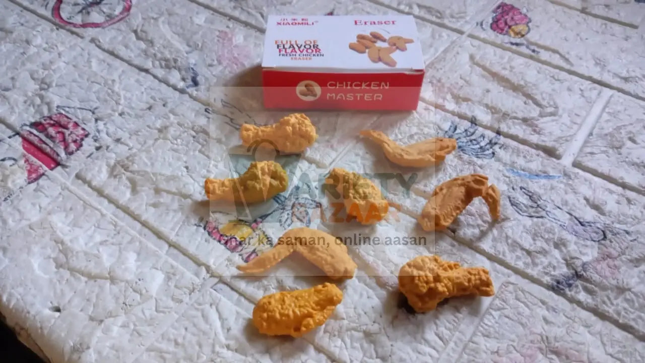 4341 Cute Erasers, Pencil Eraser, Chicken Wings Chicken Legs Eraser Student School Supplies Gifts Chicken Rubber Drawing Small Eraser Office Accessory Fun Back to School Supplies Gifts Party Favor for Kids Adults Students (8 Pcs Set) Travel Sahayak
