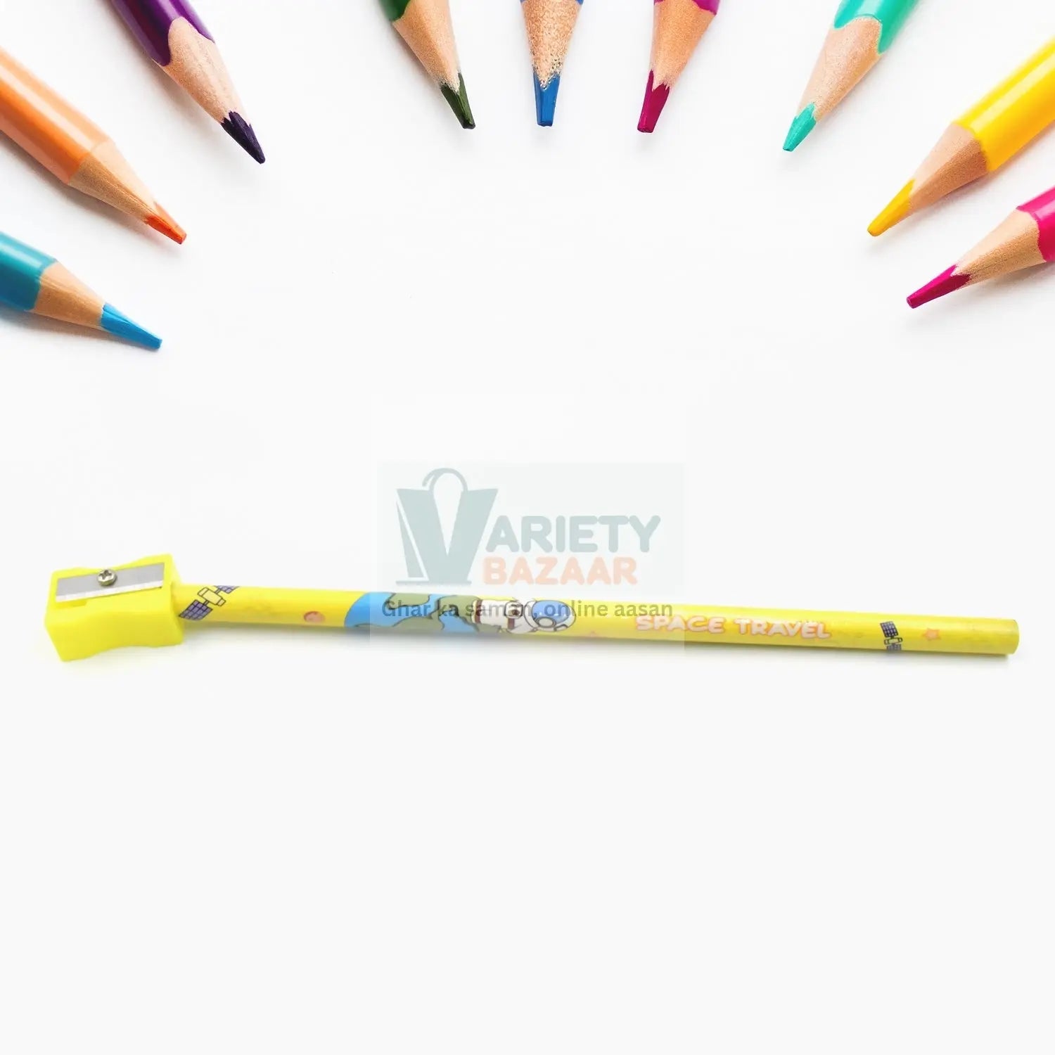 4560 Wooden Pencil Set, Stationary Set 5 in 1 Items Educational Item for School Going Kids, Stationary Set for Girls Boys/Stationary for School/Gift Pack for Girls Kids/Birthday Gift Kids (5 Pc Set Travel Sahayak