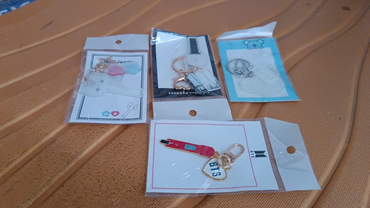 Cute Acrylic and Metal Keychains (1 Pc & mix design) Variety Bazaar