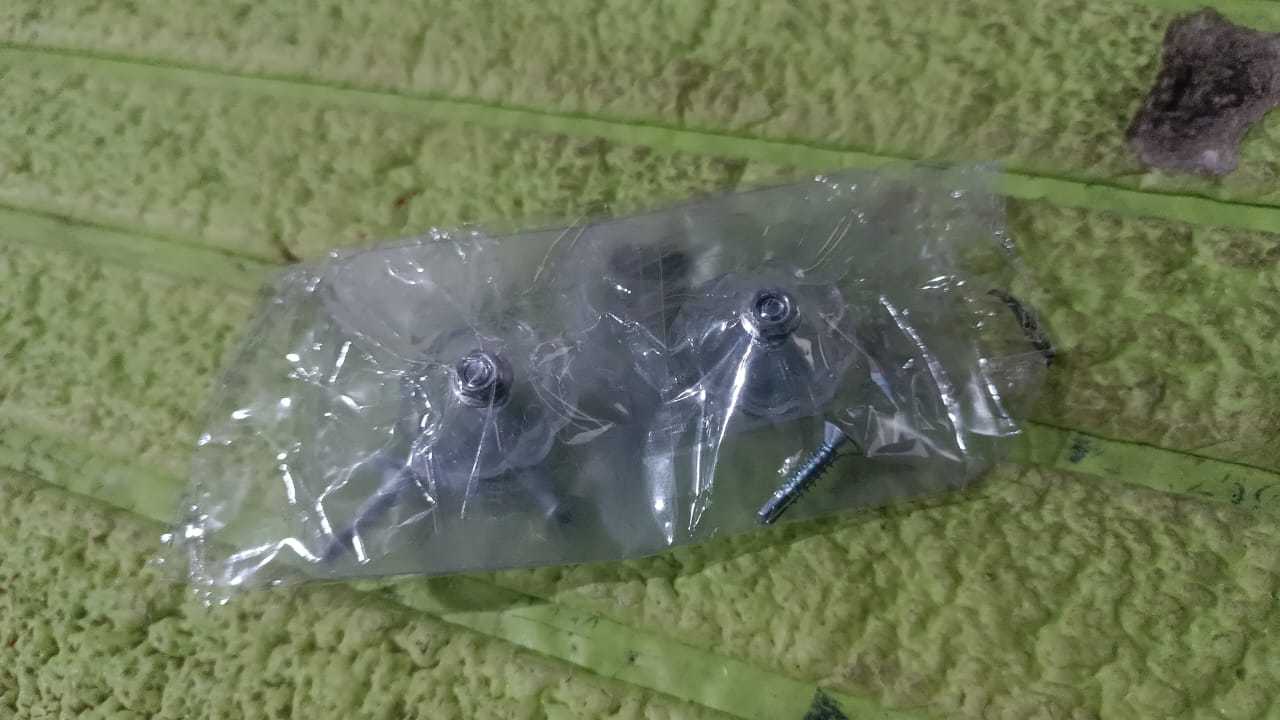 Self Adhesive Hooks Sticker | Screw Nut and Bolt Type (4 Pcs Set) Variety Bazaar