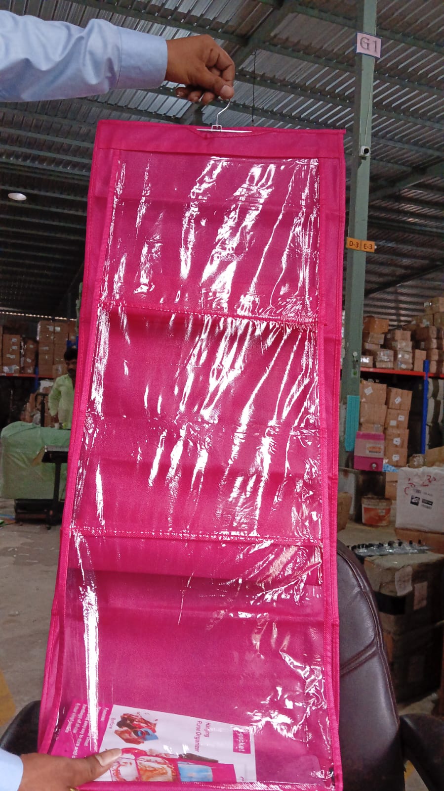 6 Pockets Hanging Purse Handbag Organizer Clear Hanging Shelf Bag (1 Pc) Variety Bazaar