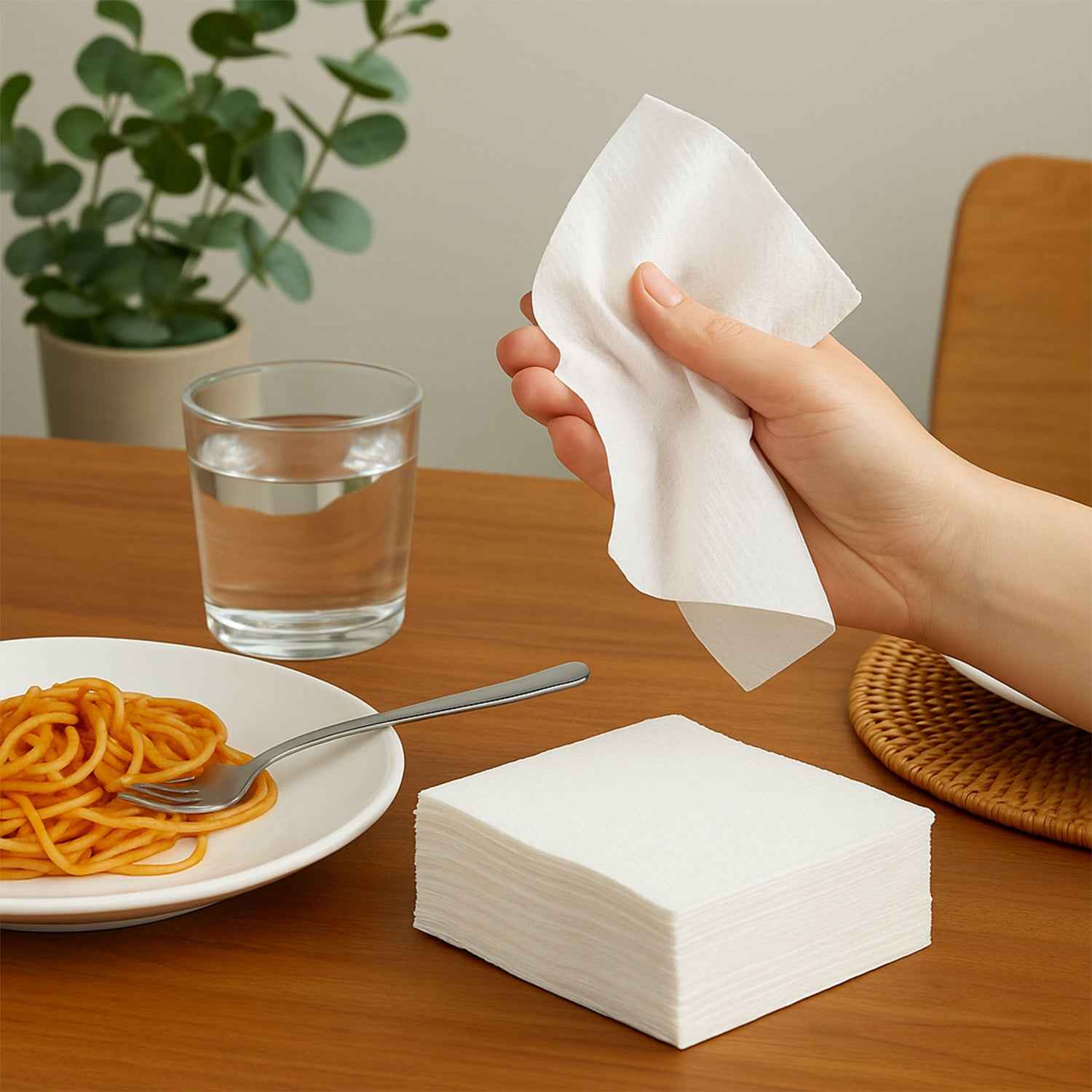 Soft Absorbent Disposable Tissue Paper Napkins Set (50 Pc)