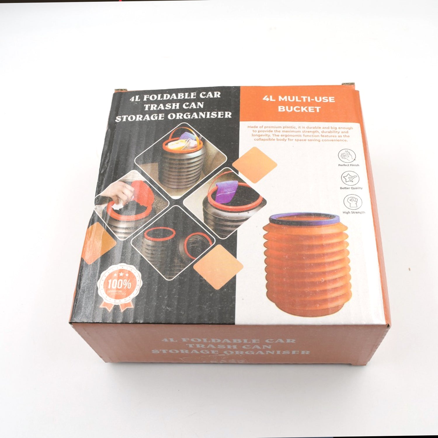 Foldable Storage Bucket , Water Container & Dustbin Multiuse Bucket For Home , Car & Kitchen Use Bucket Variety Bazaar