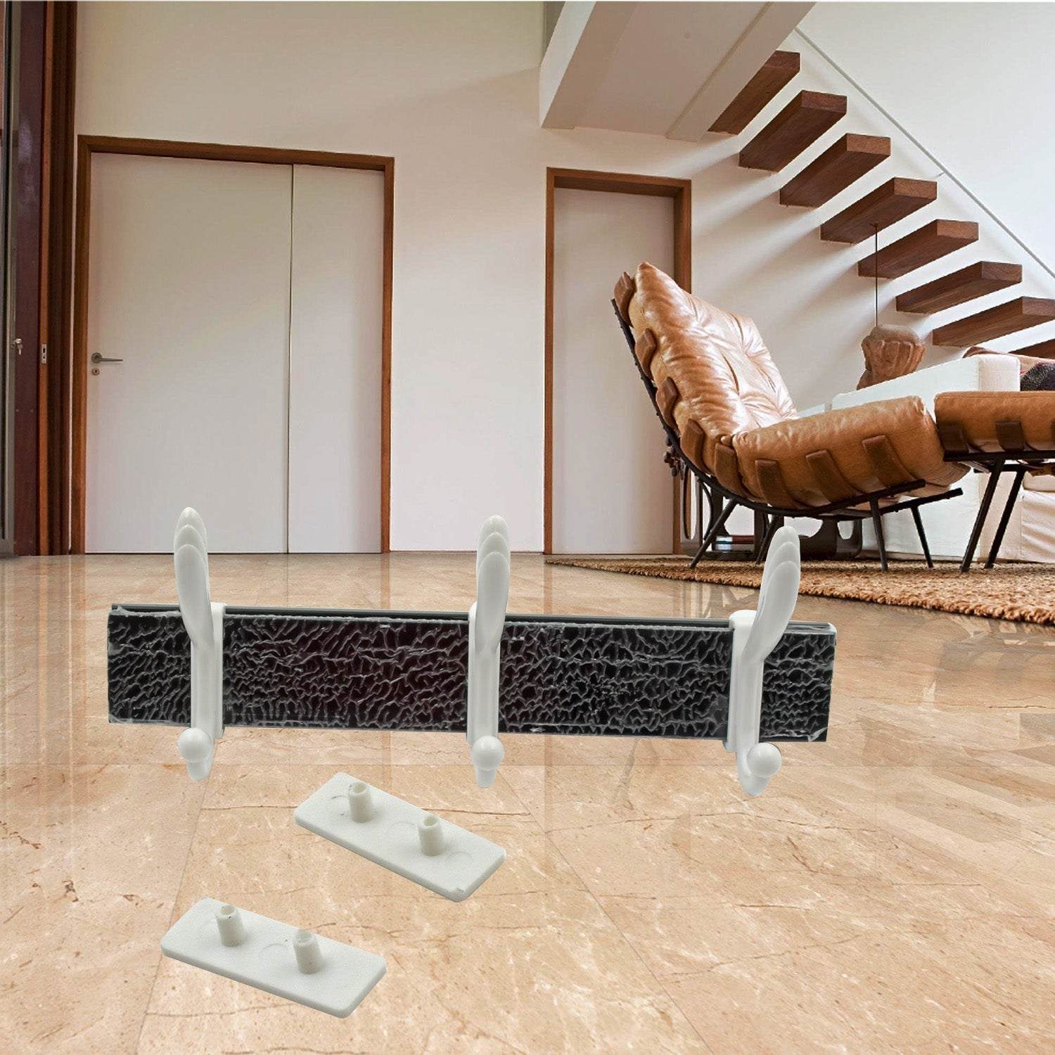 Wall Mounted Coat Hanger Rack – 6 Hooks for Clothes, Jackets & Hats Variety Bazaar