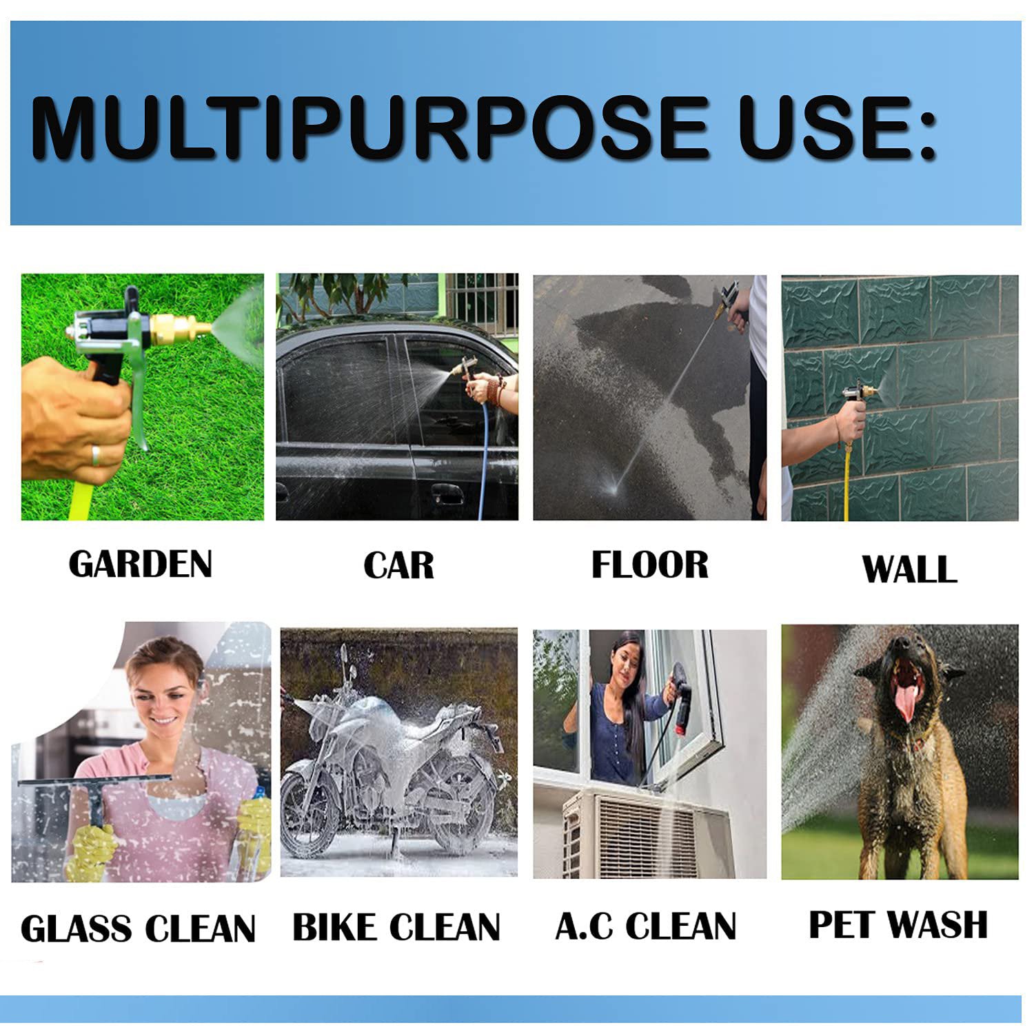 1608 Durable Gold Color Trigger Hose Nozzle Water Lever Spray Travel Sahayak