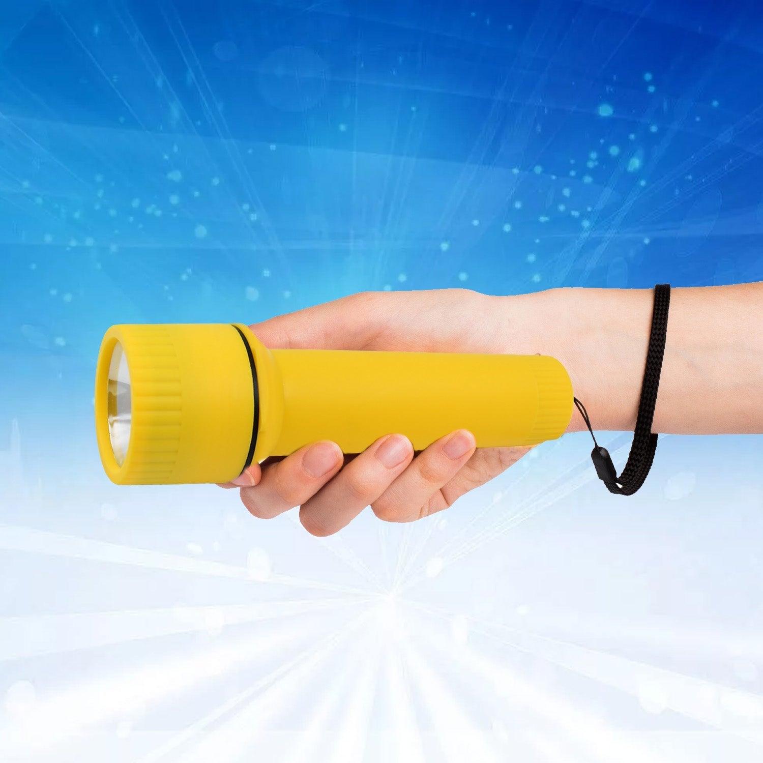 Big LED Flashlights / Torch Light, Battery operated (1 Pc / Battery not included) Variety Bazaar