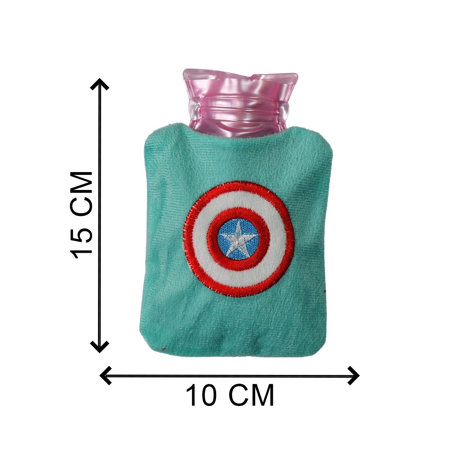 Captain America Print Small Hot Water Bag with Cover for Pain Relief Variety Bazaar