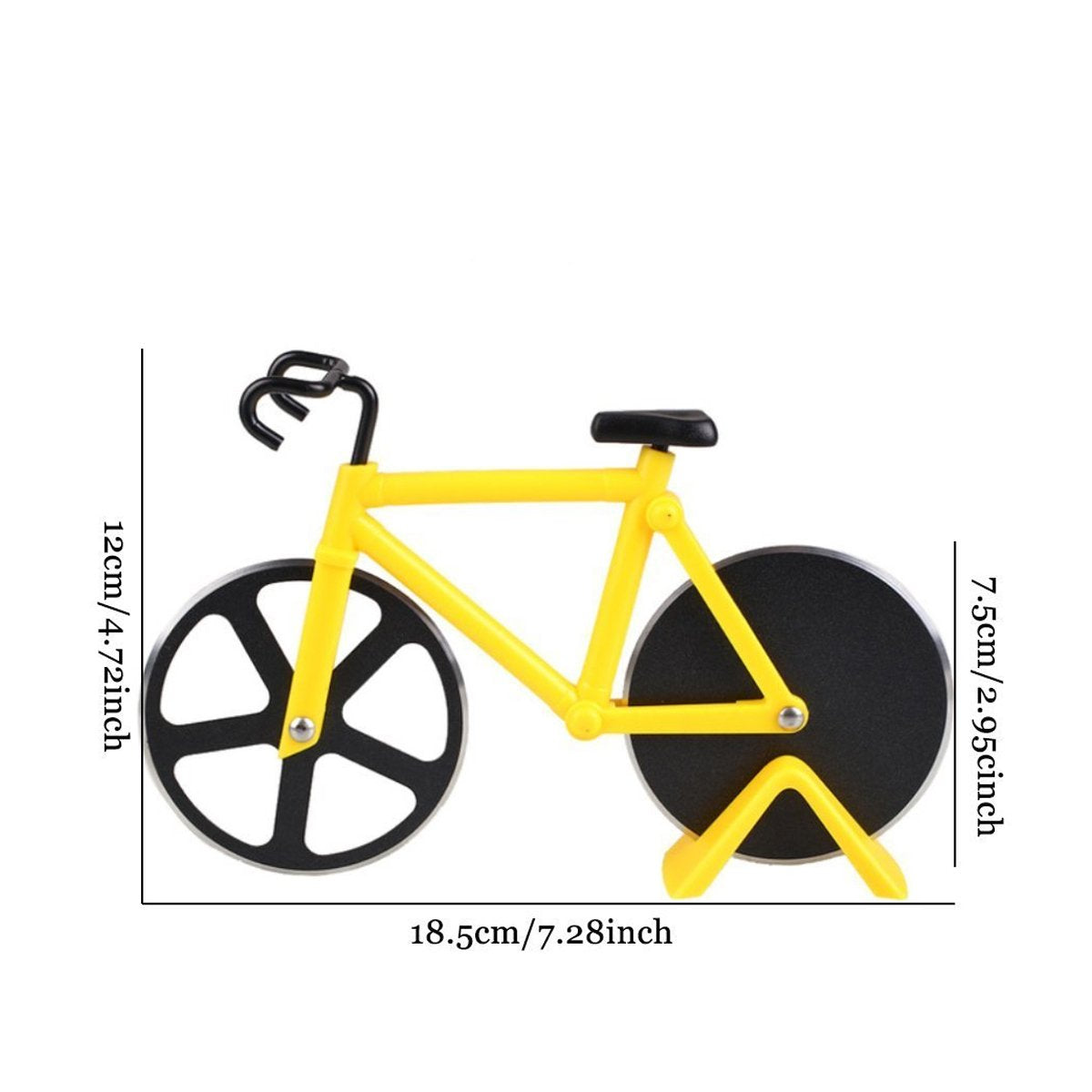 Bicycle Pizza Cutter (1 Pc): Stainless Steel, Unbreakable Handle Variety Bazaar