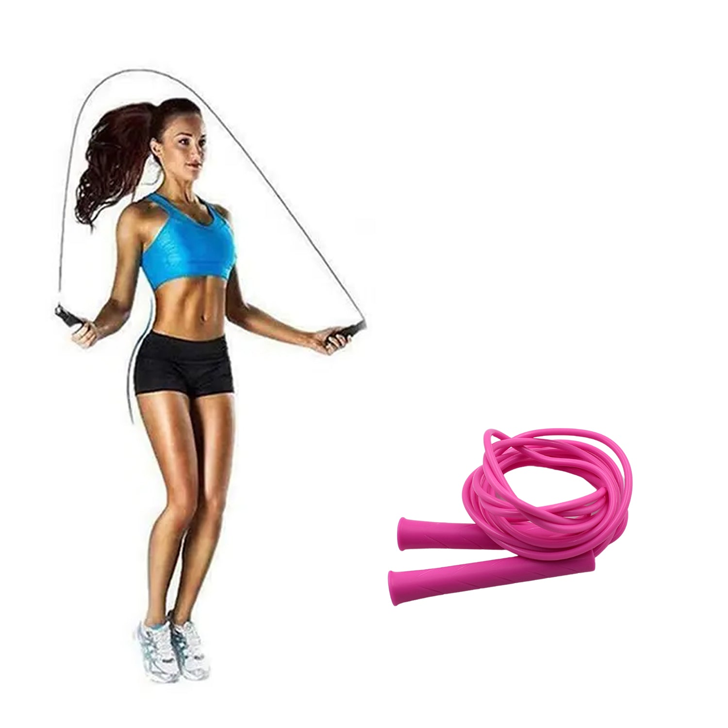 3m Plastic Adjustable Jump Rope: High-Speed Skipping, Crossfit, Fitness Variety Bazaar