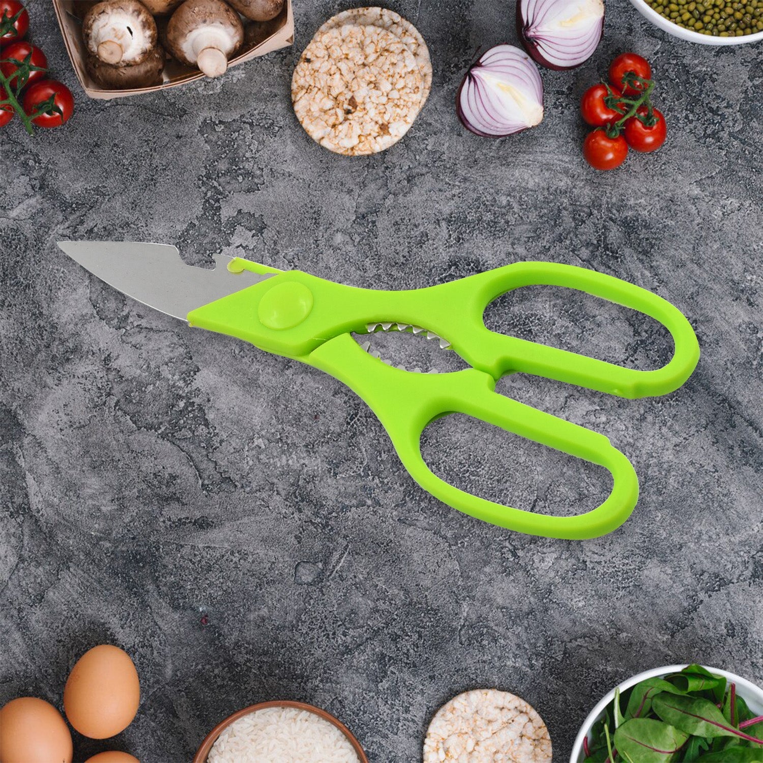 Multifunction Kitchen Tool Set – Stainless Steel & Plastic Knife and Scissors Variety Bazaar