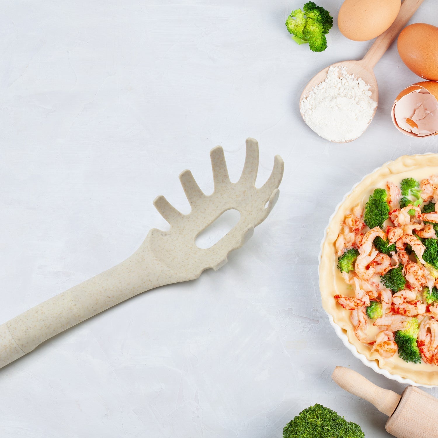 Plastic Kitchen Utensil - Heat-Resistant Non-Stick Whisk, Pasta & Soup Spoon (1 Pc ) Variety Bazaar