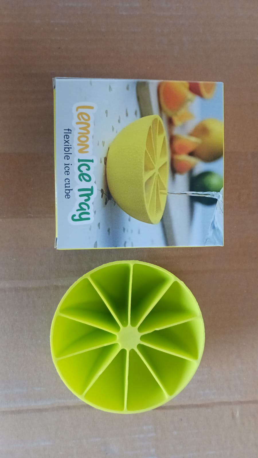 Lemon Shape Flexible Silicone Ice Cube Tray – 8-Slot Round Ice Mold (1 Pc) Variety Bazaar