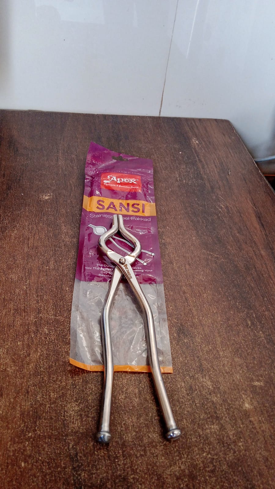 Apex Full Round Sansi – Heavy-Duty Stainless Steel Pakkad | Strong Grip (1 Pc) Variety Bazaar