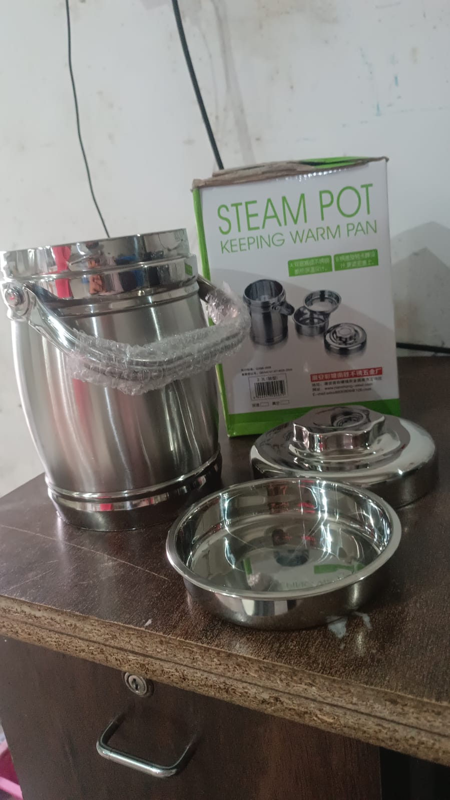 Stainless Steel Lunch Box, Insulated Lunch Box Double Vacuum‑Layer (2.2 Ltr.) Variety Bazaar