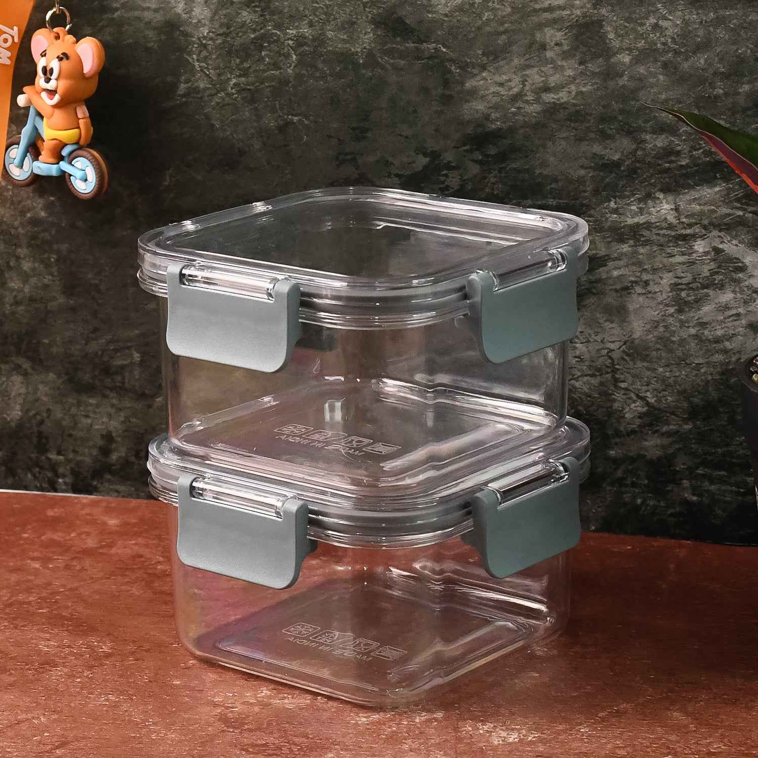 Apex Press N Lock Airtight Food Storage Container Set (2pc450ml) Approx