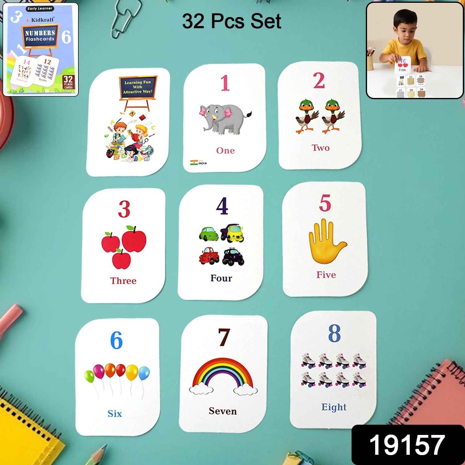 Kid kraft Early Learner 32-Piece Number Flashcard Set