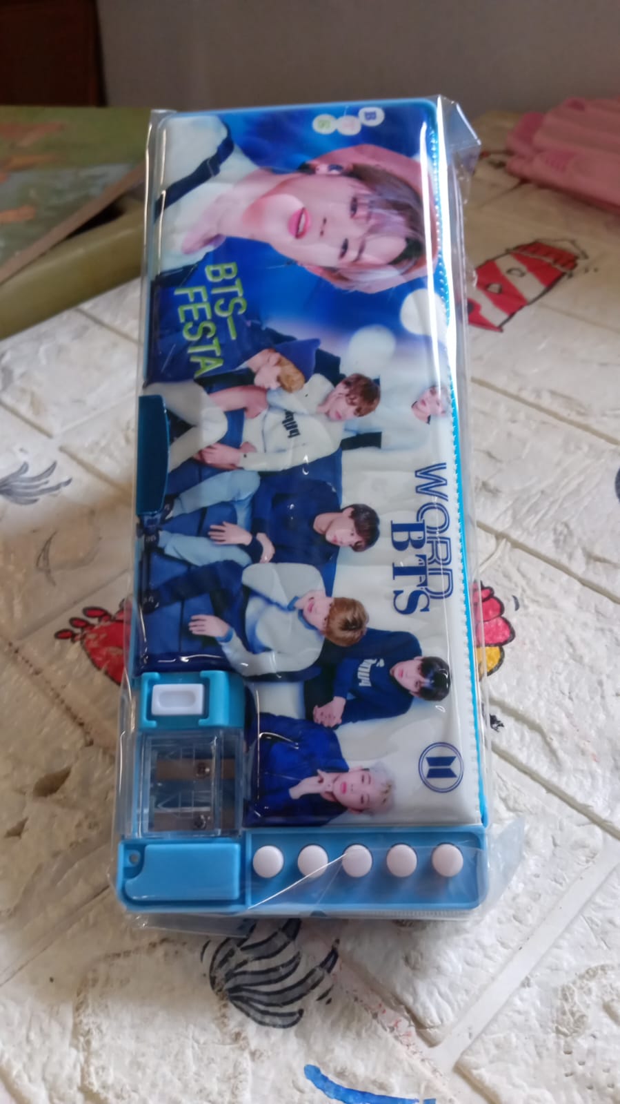 Multipurpose Compass Box (2 Compartments): Cartoon Pencil Case for Kids Variety Bazaar