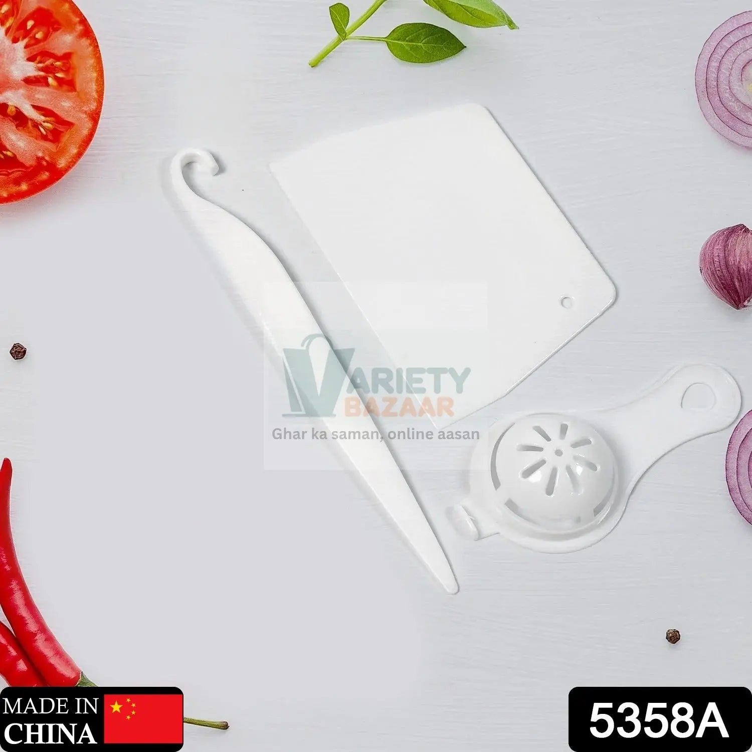 5358A Cake Making and Decorating Tools Combo Suitable For Kitchen, Home and Bakery ( 3pc Set ) Travel Sahayak