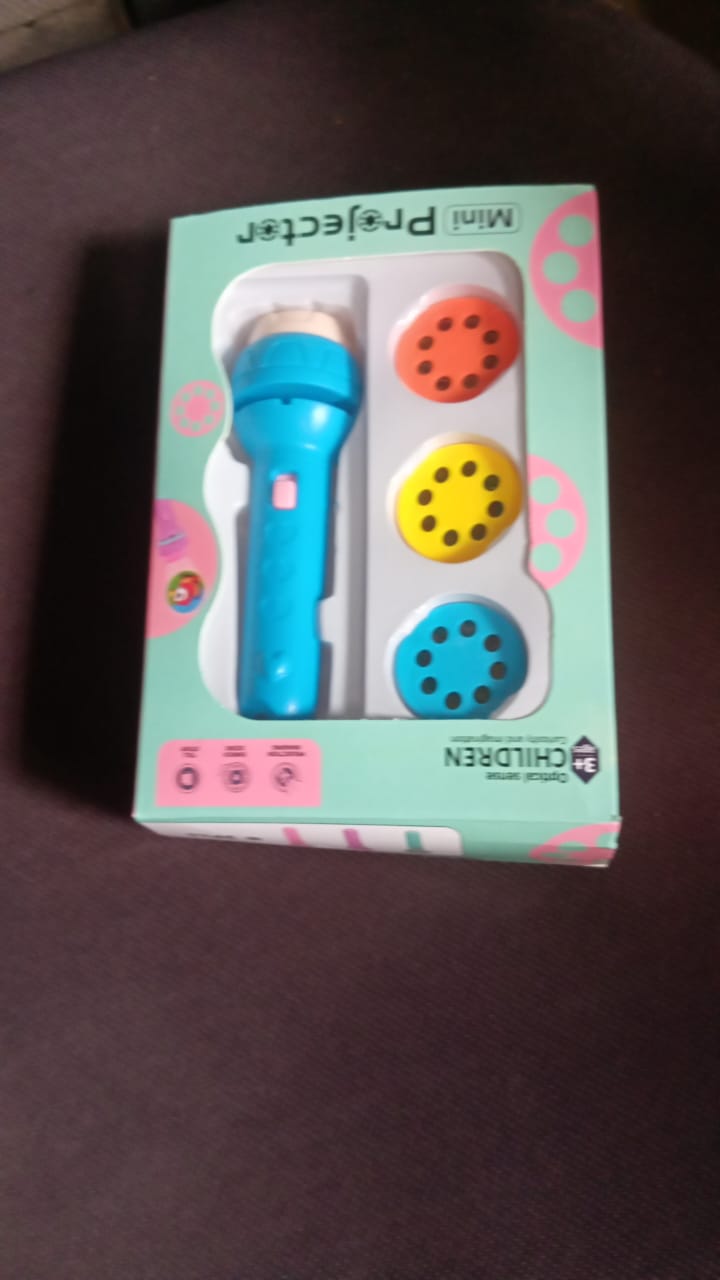 Mini Slide Projector for Kids with 3 Slide and Animated Pattern, Flashlight Torch for Kids, Projector Torch, Educational Learning Toy Variety Bazaar