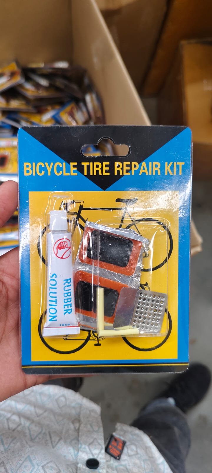 Bicycle Tire Repair Kit Puncture Repair Set with Adhesive Portable Tools Variety Bazaar