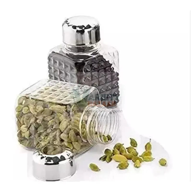 5504 All New Square 24 Bottle Design 360 Degree Revolving Spice Rack Container Condiment, Pieces Set, Square Small Container Travel Sahayak