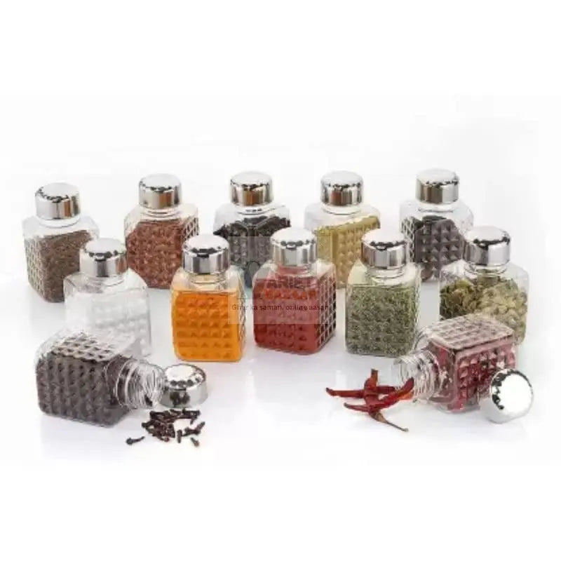 5504 All New Square 24 Bottle Design 360 Degree Revolving Spice Rack Container Condiment, Pieces Set, Square Small Container Travel Sahayak