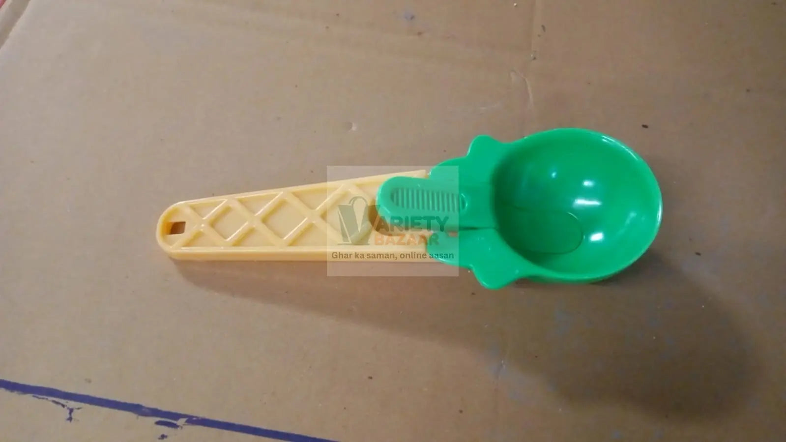 5509 Ice Cream Spoons 2pcs Plastic Water Melon Scoopers with Trigger Dipper and Adults for Summer Party Ice Cream Scoop, Food Serving Spoon Kitchen Tools Ice Cream Digging Spoon Household Spoons Cupcake Spoons Aps Fruit Ball Player (2 Pc) Travel Sahayak