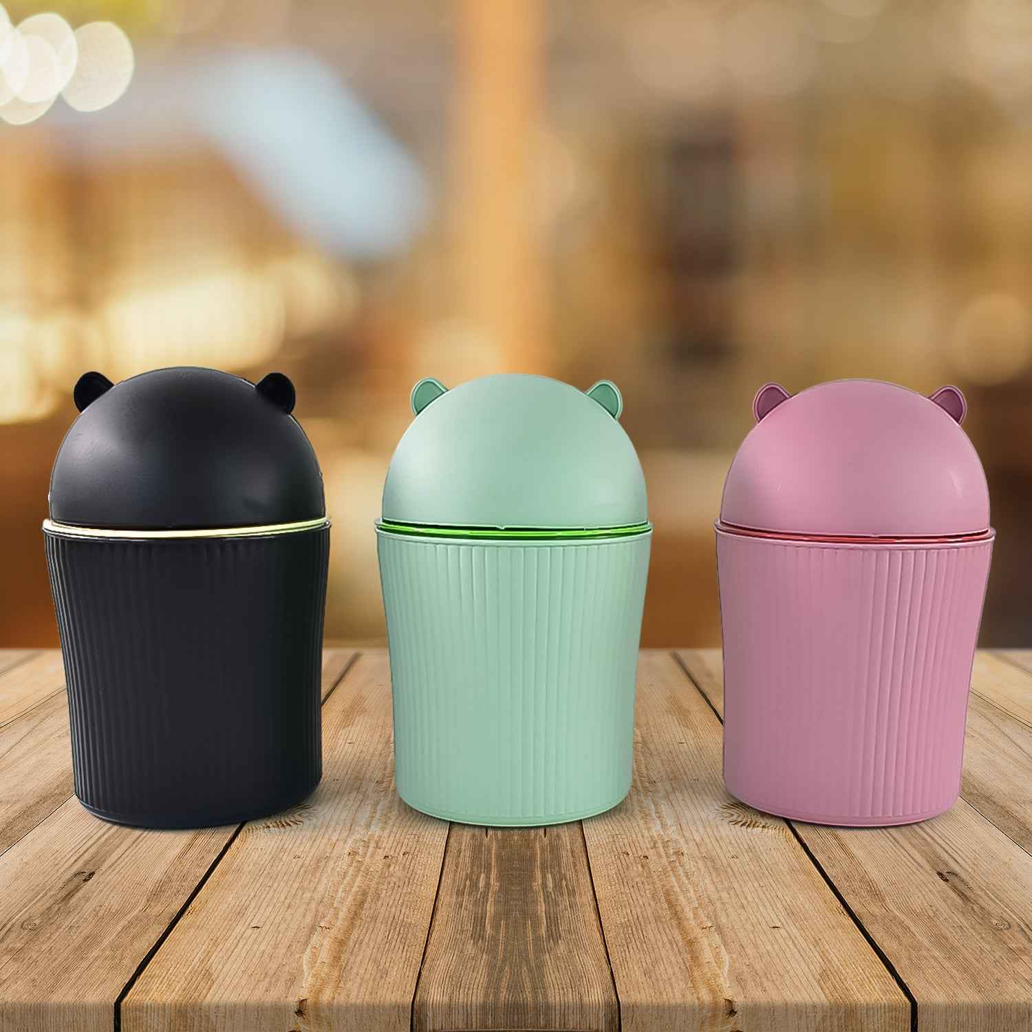 Apex Mini Tabletop Dustbin (1 Pc 1200 Ml Mix Color)