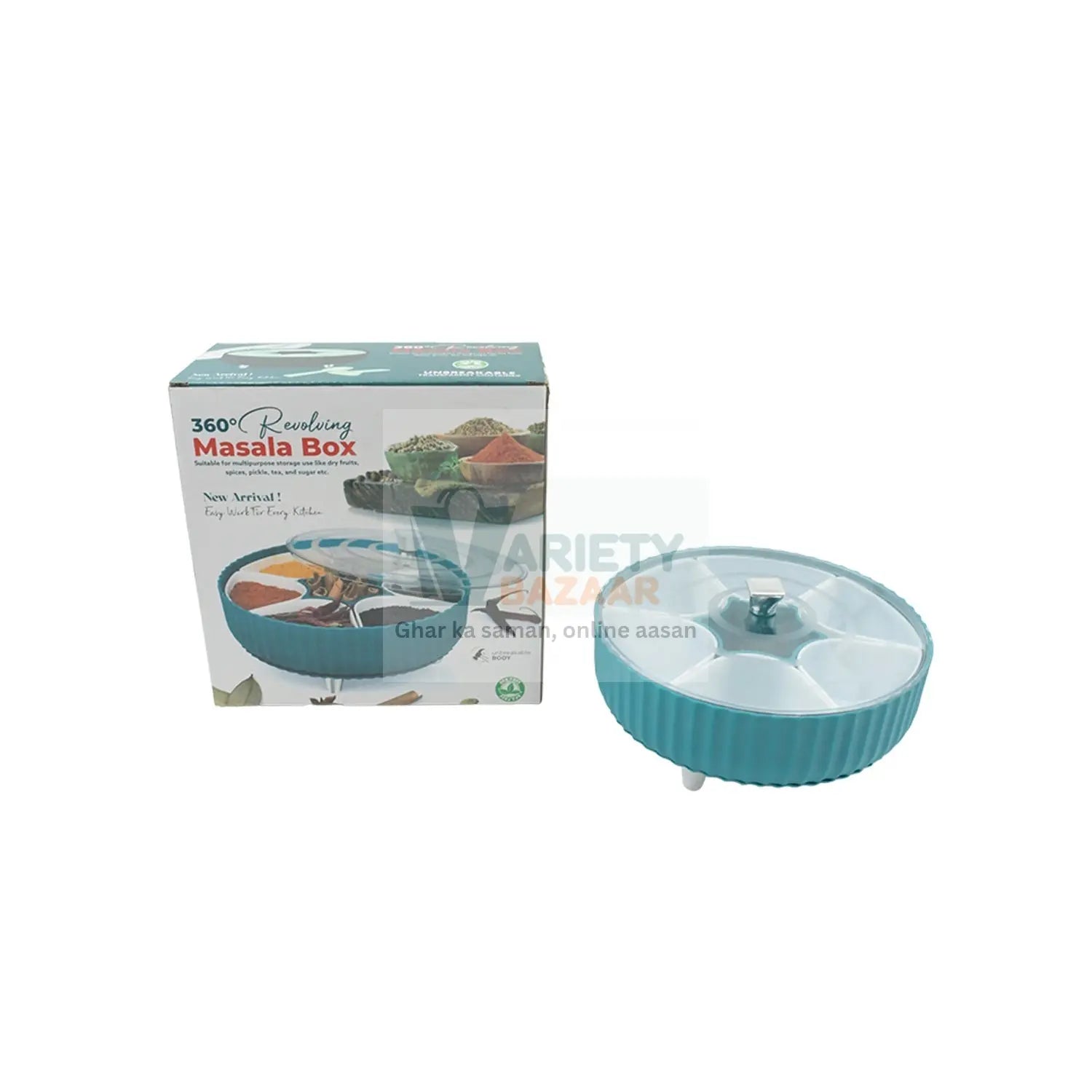 5811 360° Revolving Spice Box & Dry Fruit Box - Perfect for Kitchen Storage Travel Sahayak