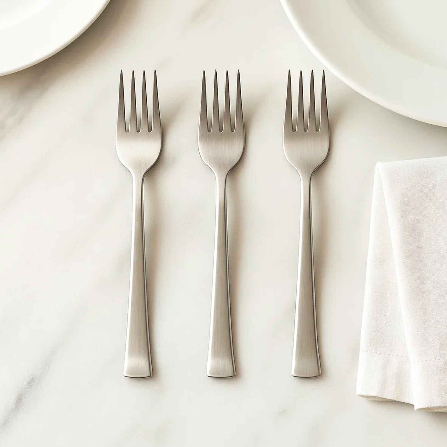 Premium Stainless Steel Dinner Fork - (3 Pc Set)