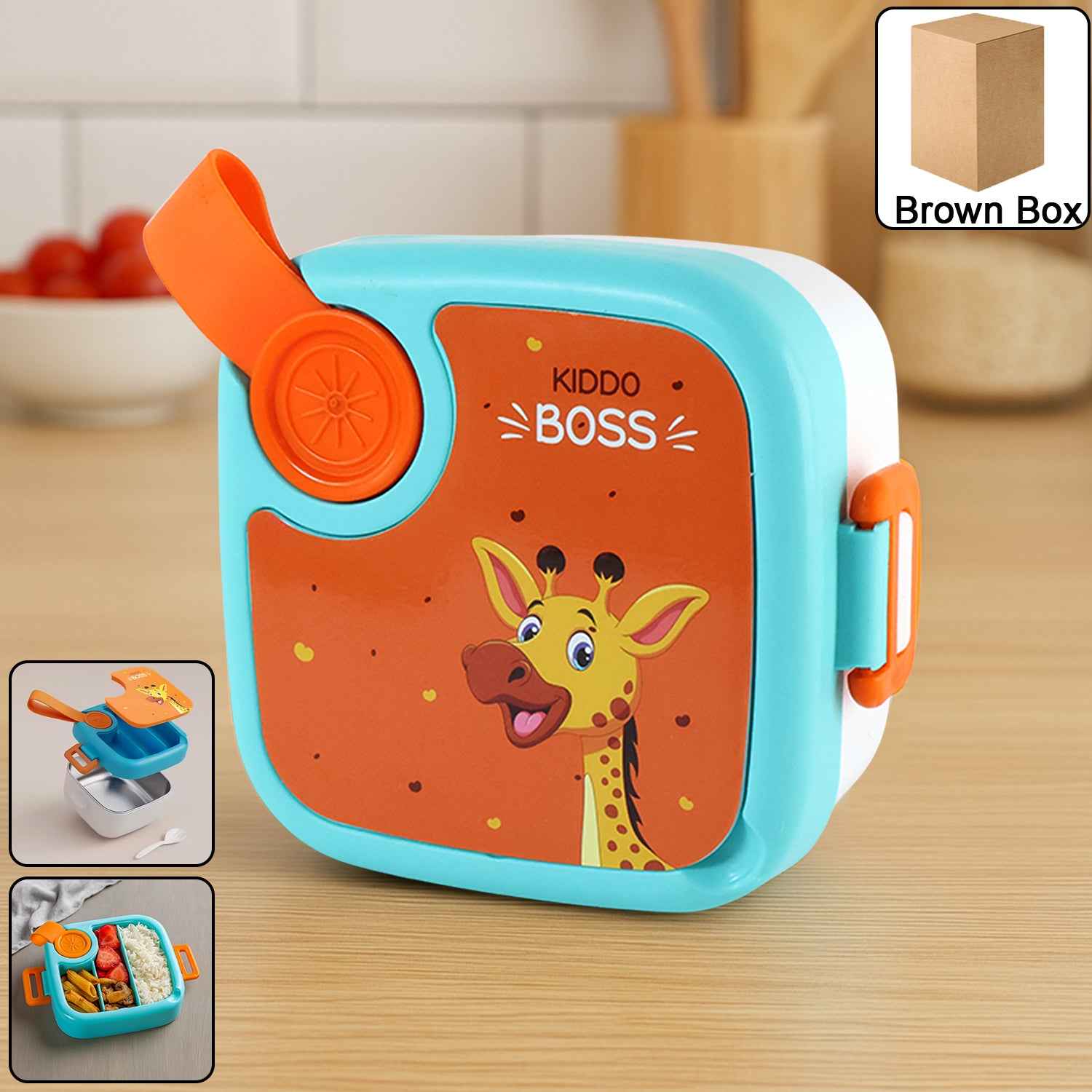 Kids Cartoon Lunch Box - (1 Set)