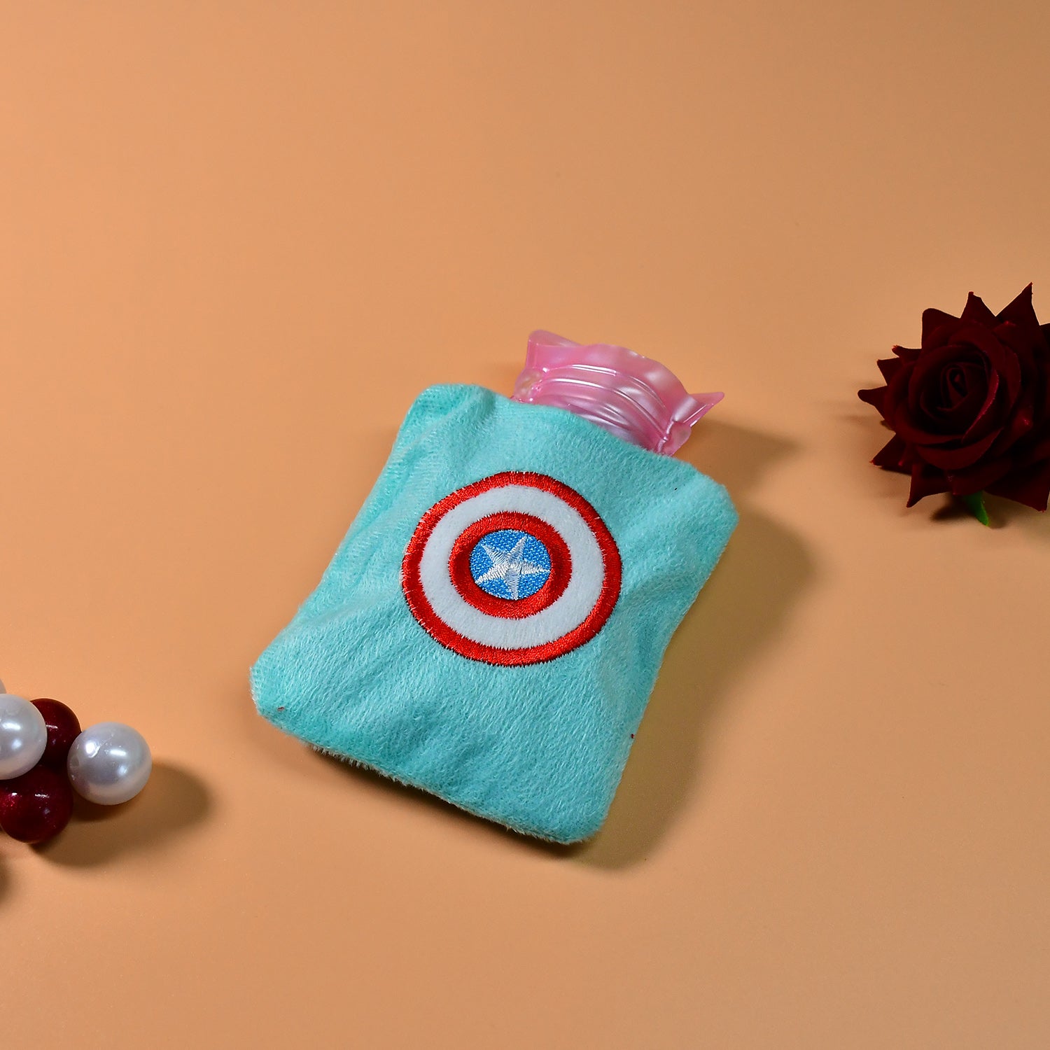 Captain America Print Small Hot Water Bag with Cover for Pain Relief Variety Bazaar