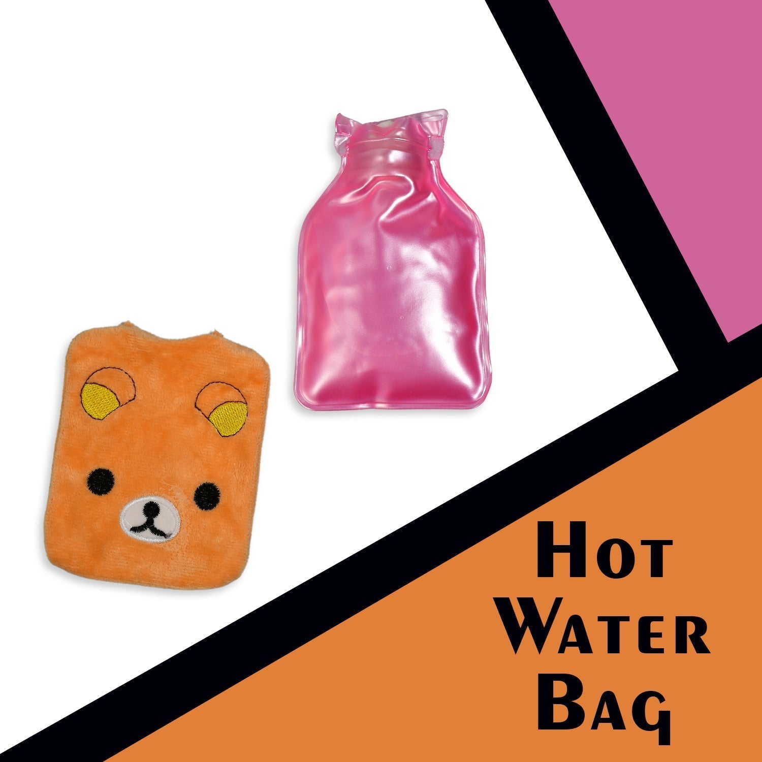Warm Hug from a Panda: Orange Panda Hot Water Bag for Pain Relief Variety Bazaar