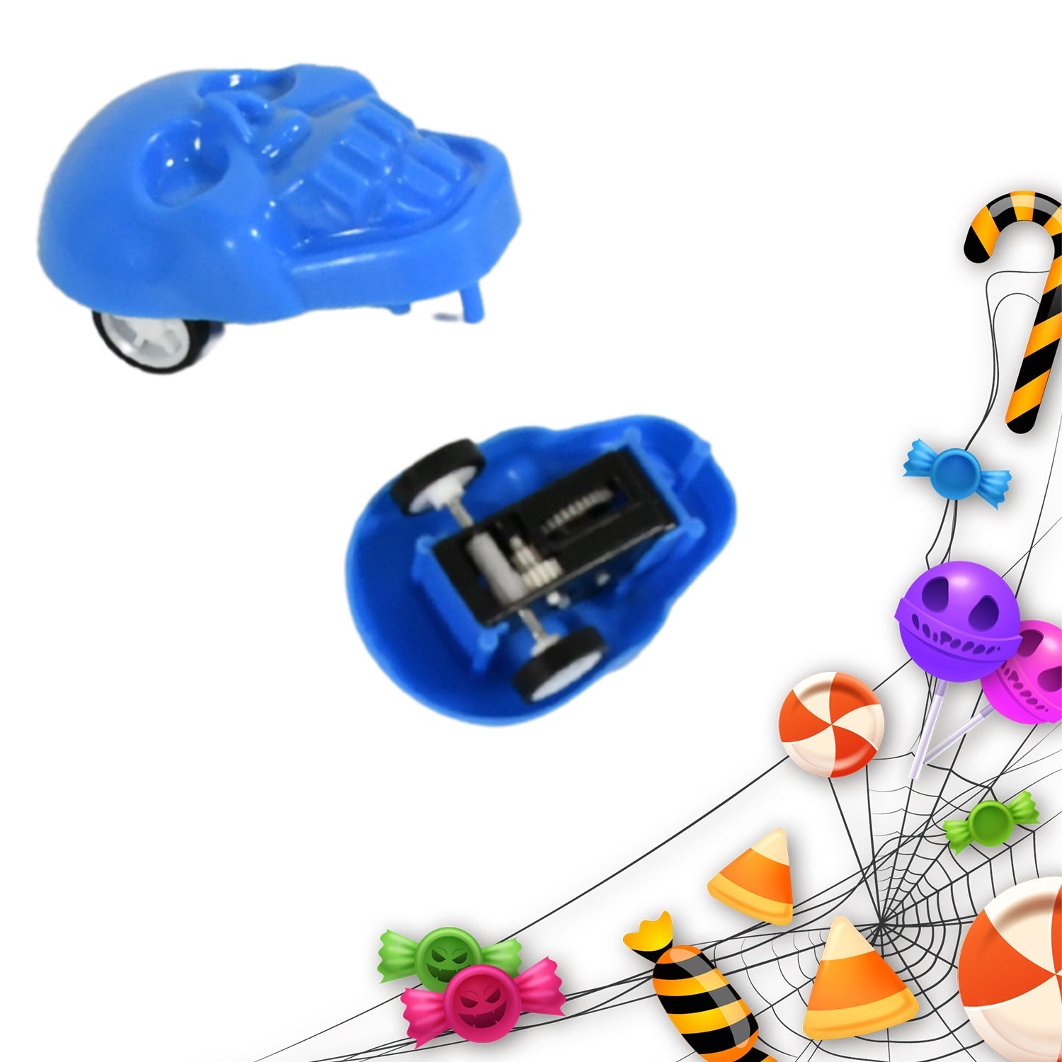 Pull Back Skull Toy, Small DIY Pull Back Skull Toy For Kids (30 Pc Set) Variety Bazaar