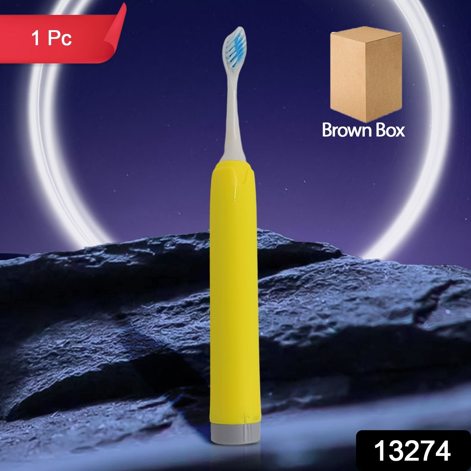 Adult Waterproof Electric Toothbrush 1 Head Battery Operated Toothbrush (1 Pc / Battery Not Included / Mix Color) Variety Bazaar