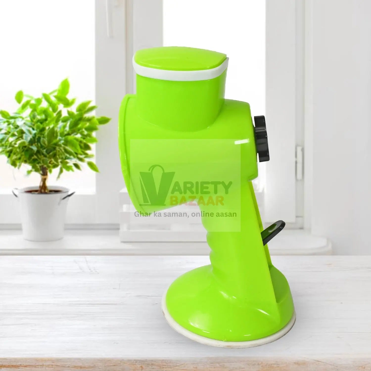 6 in 1 Multi functional Vegetable Cutter & Slicer Hand Machine Cutting, Slice, Cut Thick, Cut Silk All in one –Vegetable Chopper Cutter & Slicing Cutter Barrel - Vegetable Grater with 6 Removable Blades Variety Bazaar