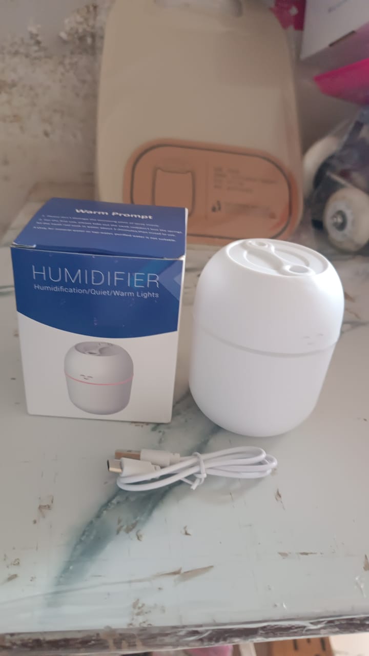 Portable Mini USB Humidifier with Light, Cool Mist & Essential Oil Diffuser (250ML) Variety Bazaar