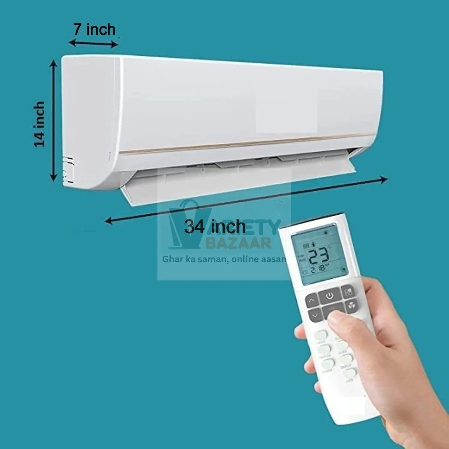 6082 Ac Cover Air Conditioning Dust Cover Folding Designer Ac Cover For Indoor Split Cover Washable Foldable Dustproof Cover ( approx 1 Ton / Mix Design / 1 Pc) (ac curtain) Travel Sahayak