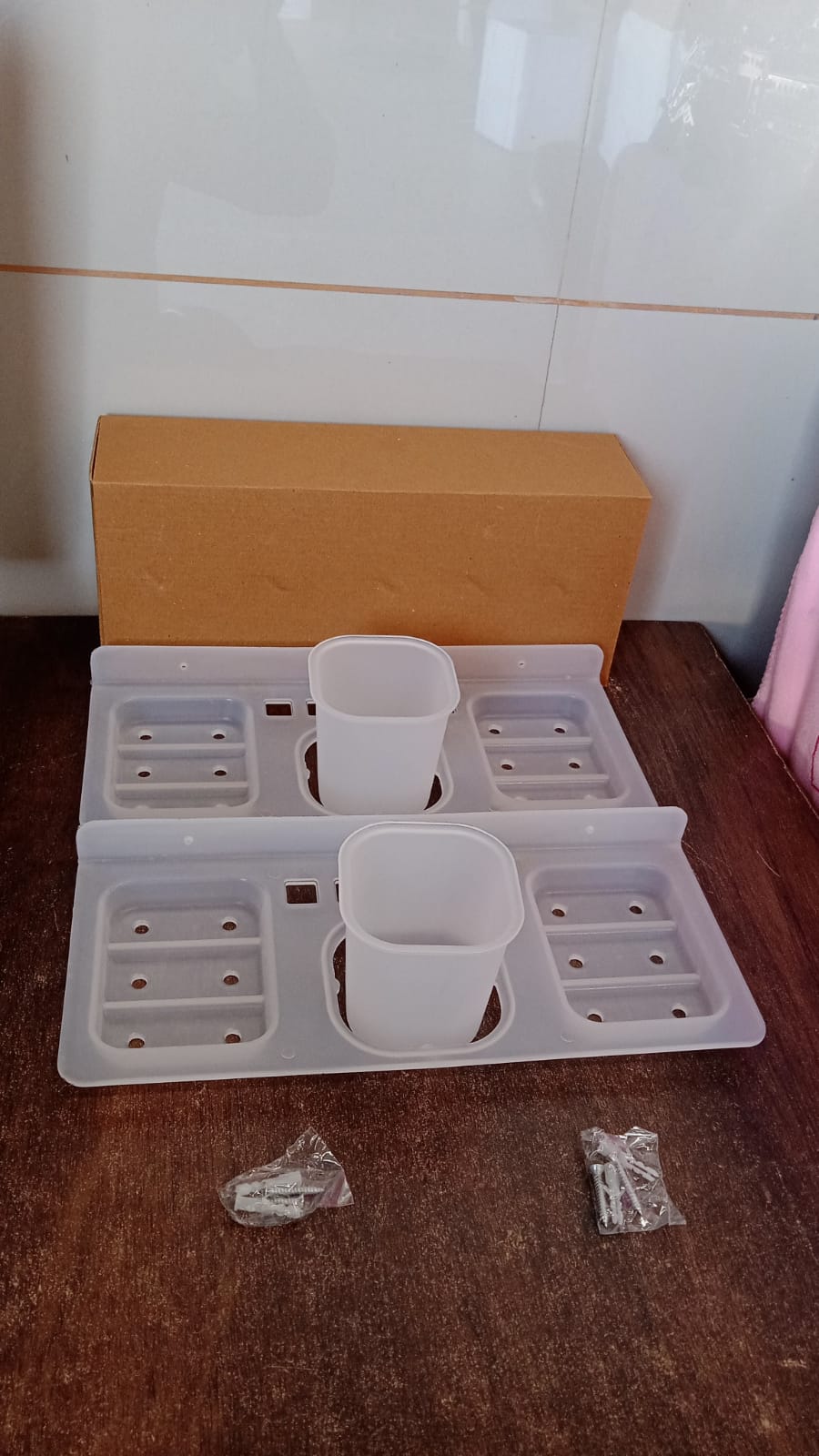 4 in 1 Plastic Soap Dish and plastic soap dish tray used in bathroom and kitchen purposes. Variety Bazaar