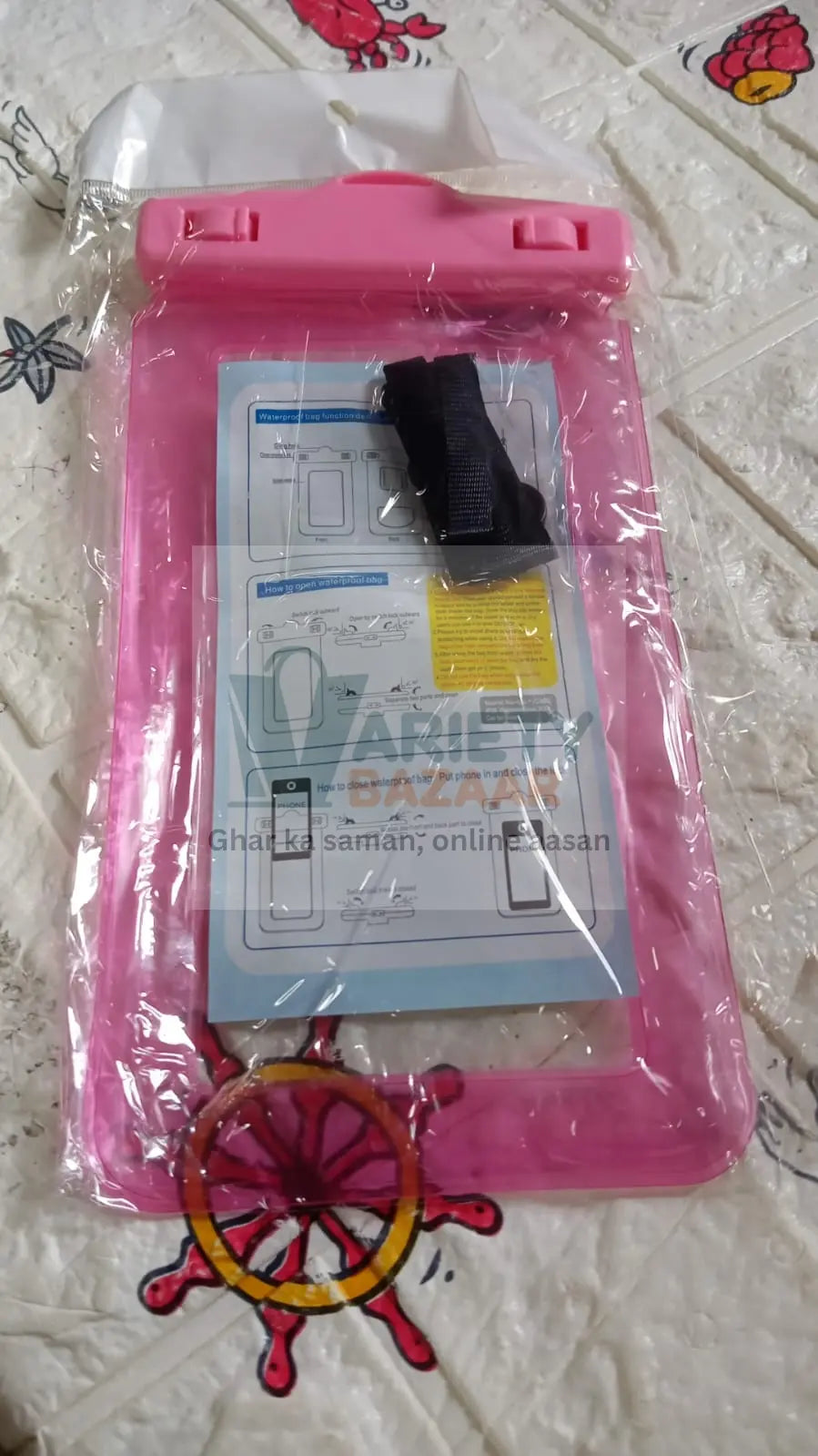 6386a Mix Color Waterproof Pouch Lock Mobile Cover Under Water Mobile Case Waterproof Mobile Phone Case, Waist Bag, Underwater Bag for Smartphone iPhone, Swimming, Rain Cover Camping For all Mobile. Travel Sahayak