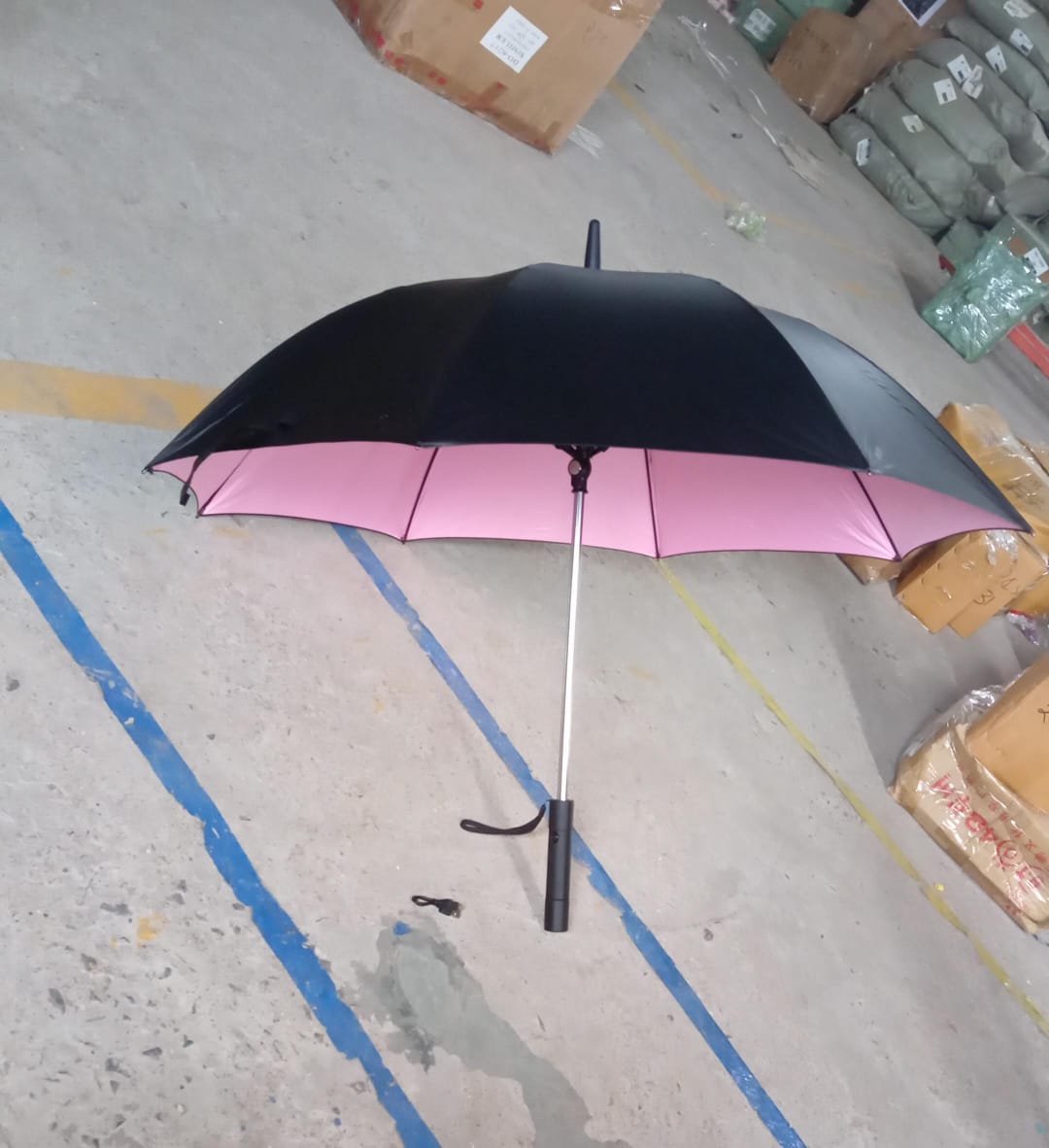 Sun Umbrella With Inside Fan & Power Bank Umbrellas For Summer (1 Pc) Variety Bazaar