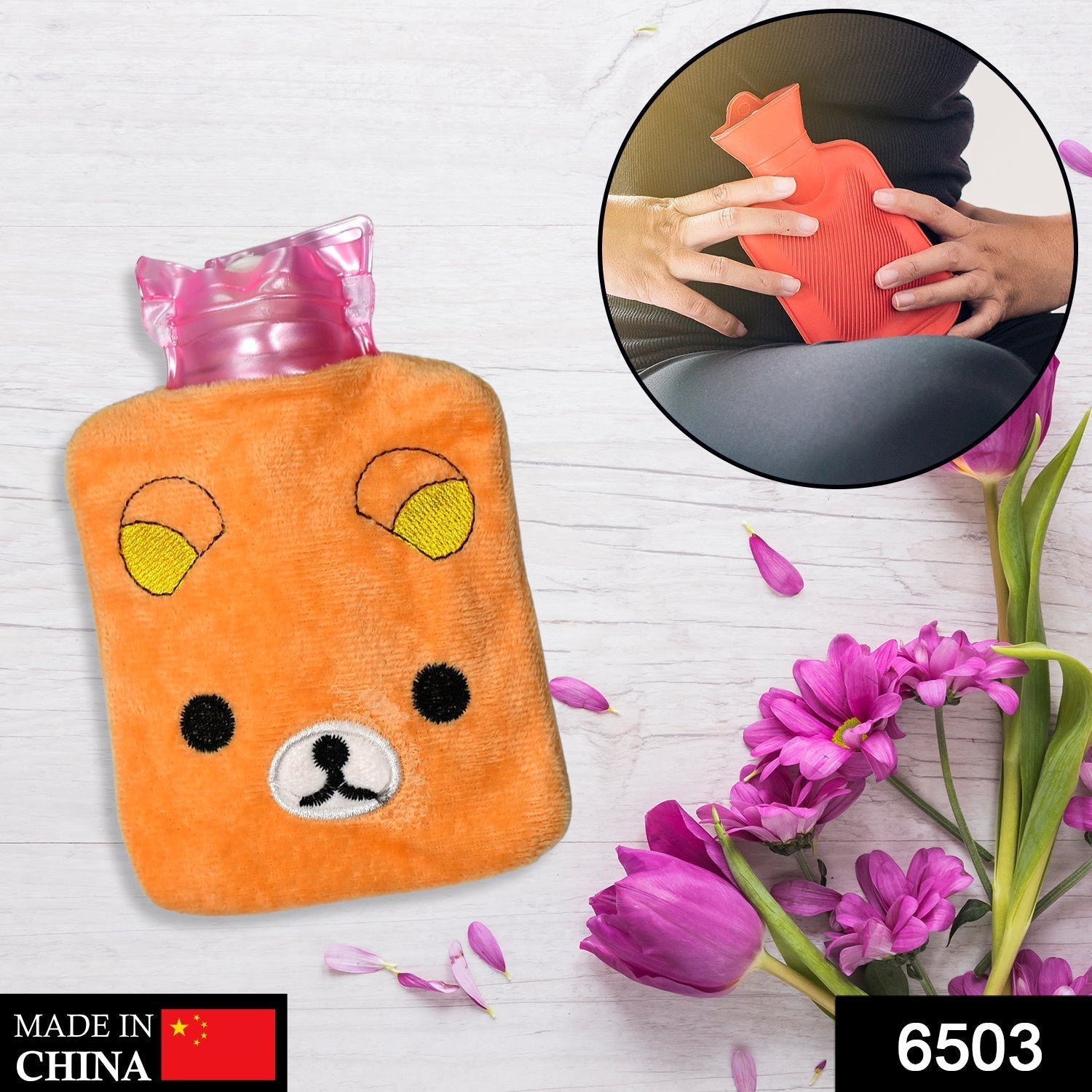 Warm Hug from a Panda: Orange Panda Hot Water Bag for Pain Relief Variety Bazaar