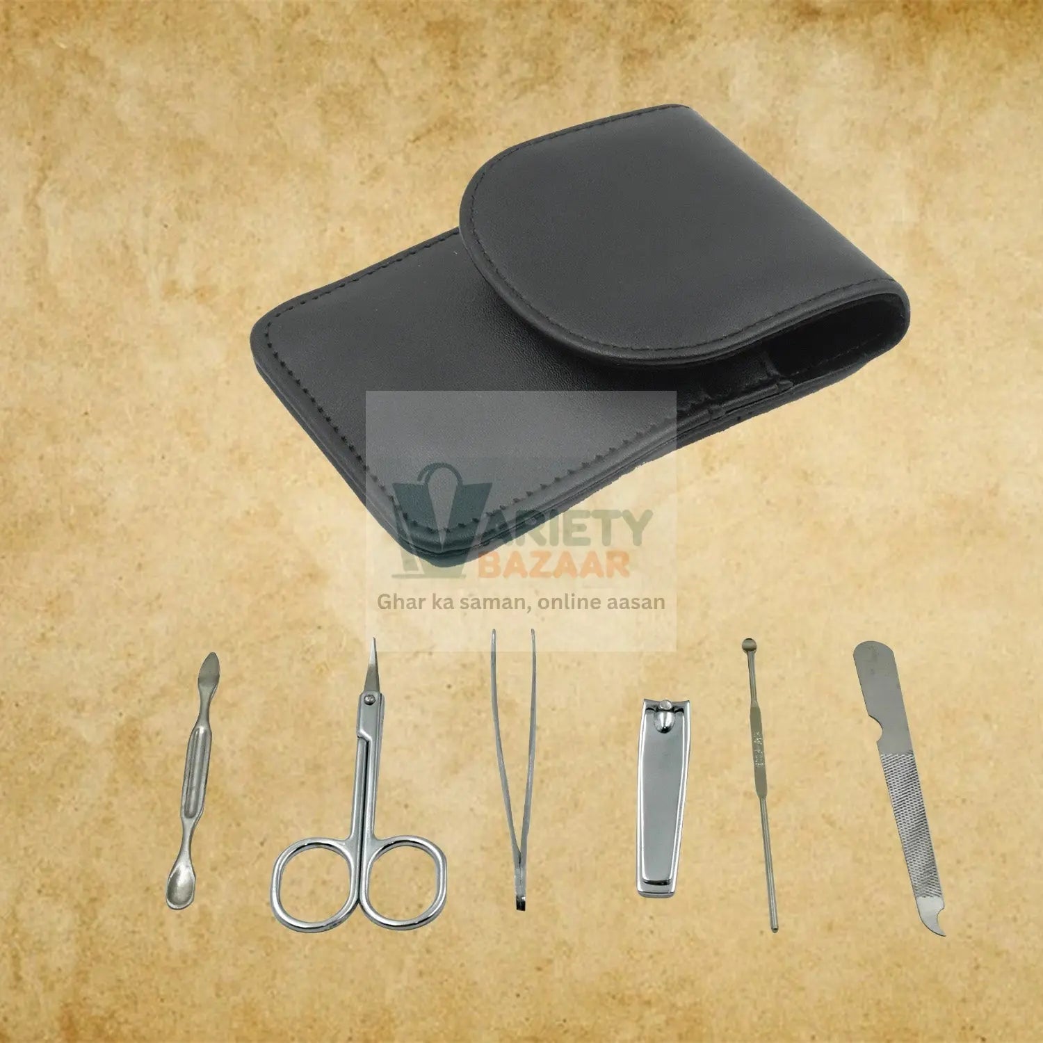 6729 Nail Scissors Professional Nail Clippers Kit Manicure Set 6 Pieces Top Grade Stainless Steel Grooming Kit For Travel Or Home Manicure Set (6 Pc Set) Travel Sahayak