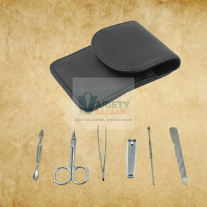 6729 Nail Scissors Professional Nail Clippers Kit Manicure Set 6 Pieces Top Grade Stainless Steel Grooming Kit For Travel Or Home Manicure Set (6 Pc Set) Travel Sahayak