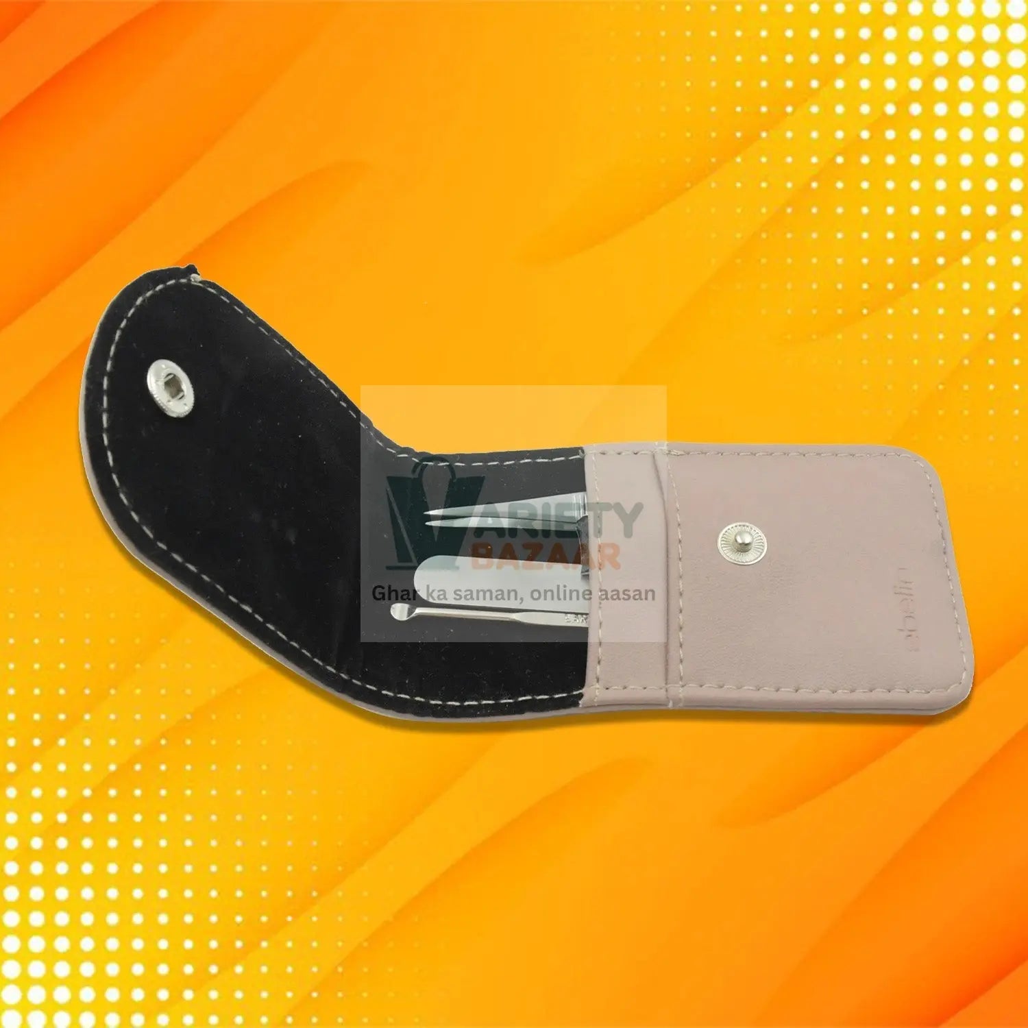 6732 4in1 Nail Clipper Kit Fingernail Clipper, Manicure Set, Stainless Steel Nail Cutter Set ,Manicure Tool, Nail Clippers Care Tools with Lightweight and Beautiful Travel Case (4 Pc Set) Travel Sahayak