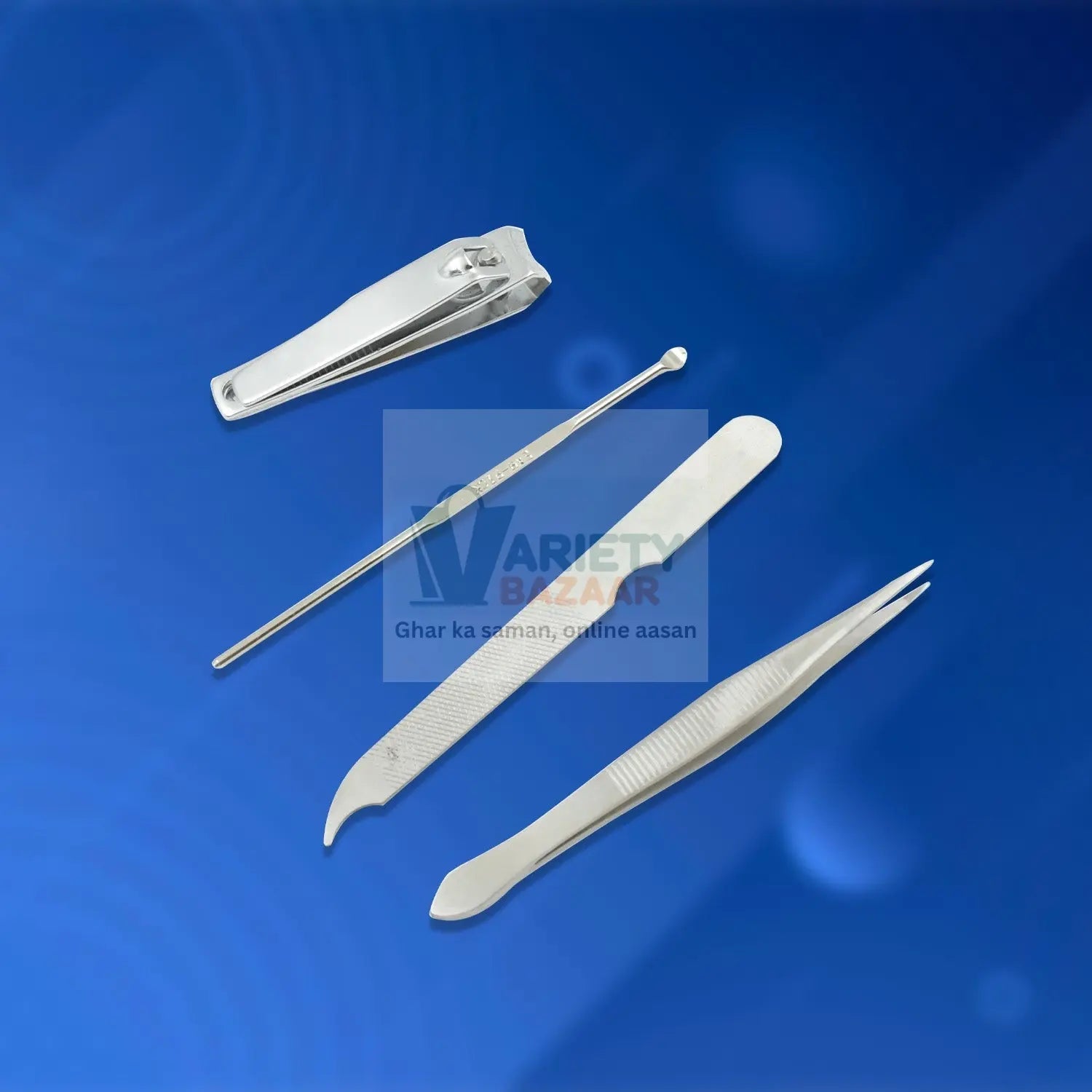 6732 4in1 Nail Clipper Kit Fingernail Clipper, Manicure Set, Stainless Steel Nail Cutter Set ,Manicure Tool, Nail Clippers Care Tools with Lightweight and Beautiful Travel Case (4 Pc Set) Travel Sahayak